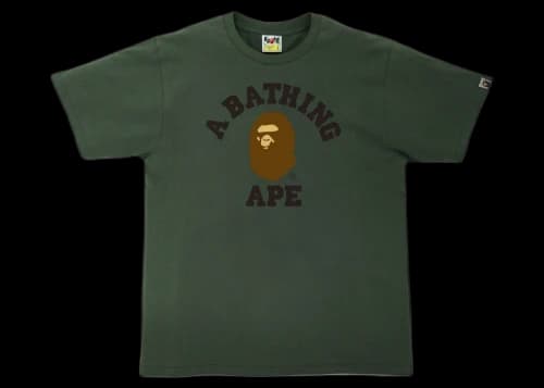 BAPE College Tee (FW21) Olivedrab
