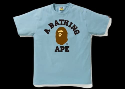 BAPE College Tee (SS21) Sax Blue