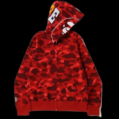 BAPE Color Camo 2nd Ape Hoodie Red
