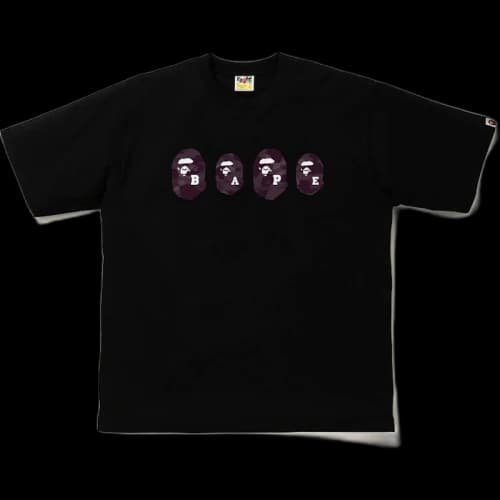 BAPE Color Camo Ape Head Relaxed Tee Black/Burgundy