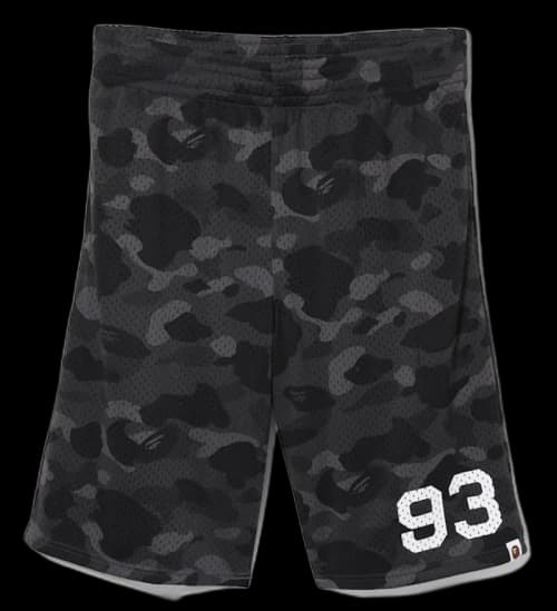 BAPE Color Camo Mesh Basketball Shorts Black