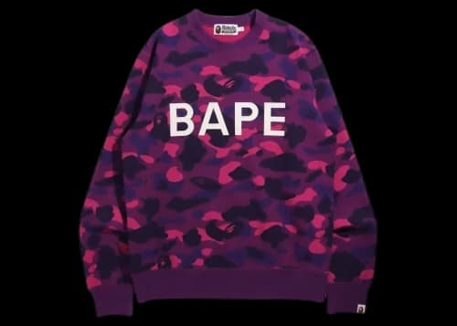 BAPE Color Camo BAPE Crewneck (Online Exclusive) Crewneck (FW21) Purple