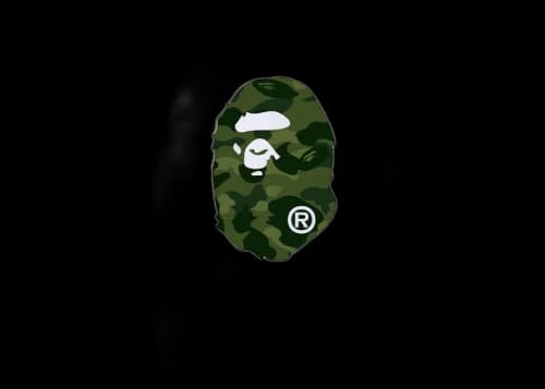 BAPE Color Camo Big Ape Head Tee White/Green