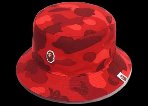 BAPE Color Camo Bucket Hat (FW23) Red