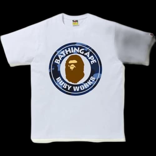 BAPE Color Camo Busy Works T-Shirt (SS20) White/Navy