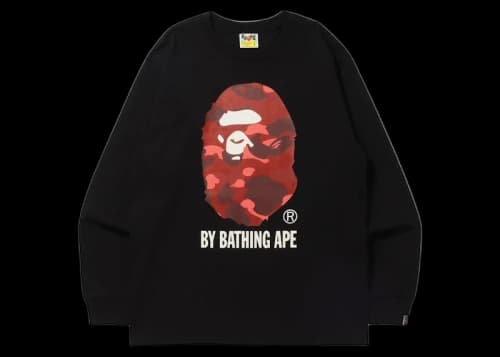 BAPE Color Camo By Bathing Ape (Online Exclusive) L/S Tee (FW21) Black/Red