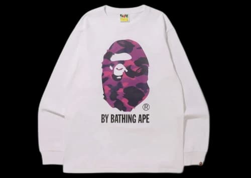 BAPE Color Camo By Bathing Ape (Online Exclusive) L/S Tee (FW21) White/Purple