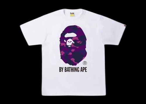 BAPE Color Camo By Bathing Ape Tee White/Purple