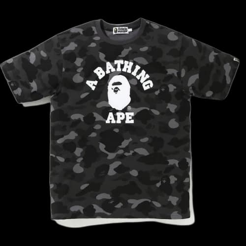 BAPE Color Camo College Tee Black