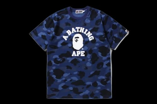 BAPE Color Camo College Tee Navy