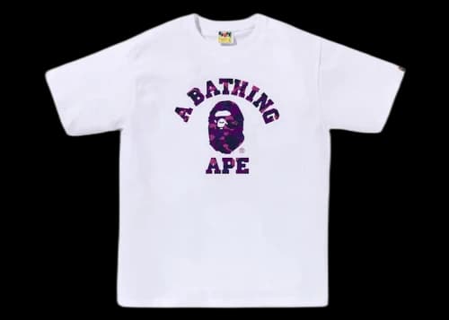 BAPE Color Camo College Tee (SS24) White/Purple