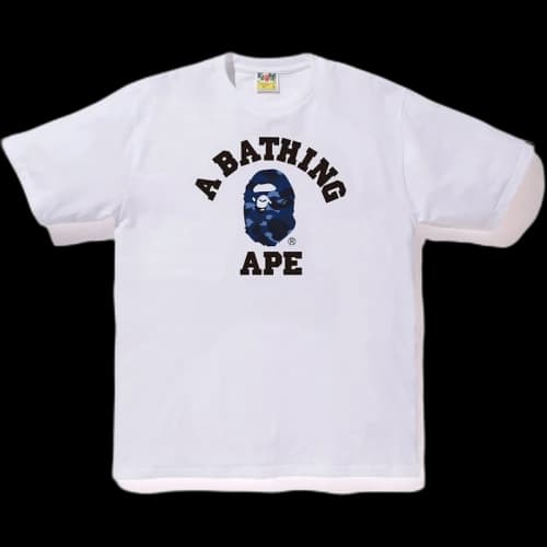 BAPE Color Camo College Tee White/Blue