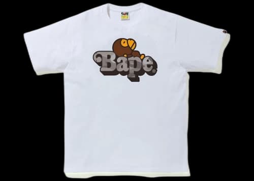 BAPE Color Camo Milo on Bape Tee White/Gray