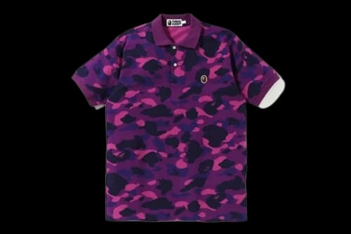 BAPE Color Camo One Point Polo Purple