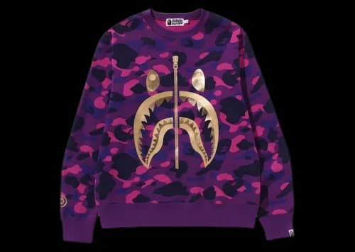 BAPE Color Camo Shark Crewneck (SS24) Purple