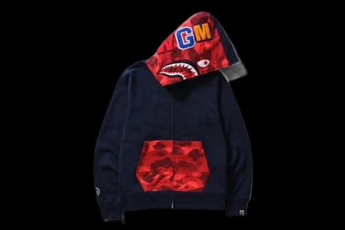 BAPE Color Camo Shark Full Zip Hoodie Navy