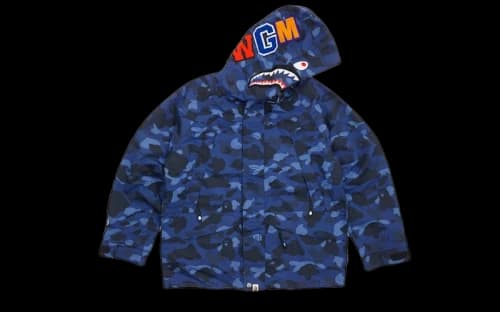 BAPE Color Camo Shark Snowboarding Jacket Blue