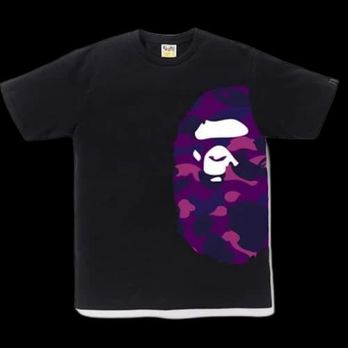 BAPE Color Camo Side Big Ape Head Tee Black/Purple