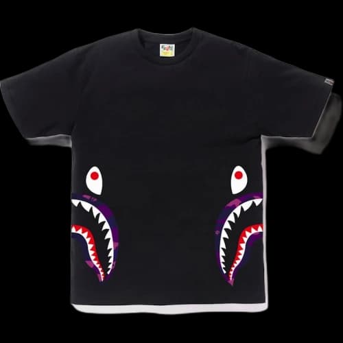 BAPE Color Camo Side Shark Tee Black/Purple