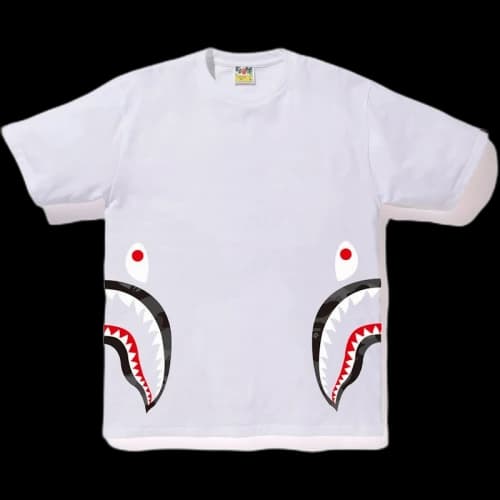 BAPE Color Camo Side Shark Tee White/Black