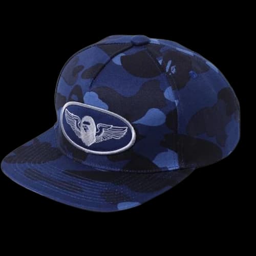 BAPE Color Camo Snap Back Cap M Navy