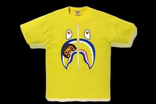 BAPE Colors Milo Shark Tee Yellow