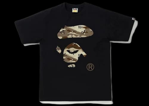 BAPE Desert Camo Ape Face Tee Black/Beige