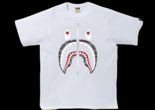 BAPE Desert Camo Shark Tee White/Black