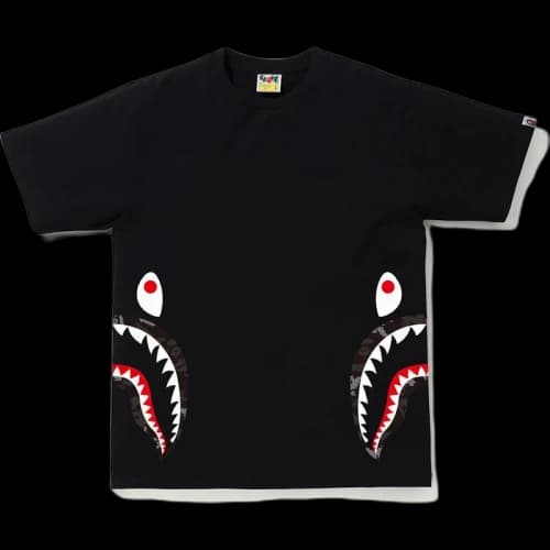 BAPE Digital Camo Side Shark Tee Tee Black/Black