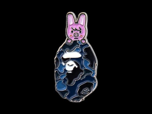 BAPE Dwaekki Metal Pin Blue