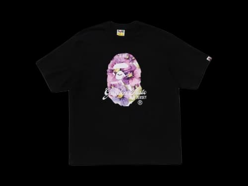 BAPE Floral Ape Head New Jersey Exclusive Tee Black