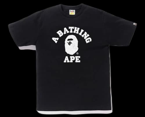 BAPE Foil Neon Camo College Tee Black/Silver