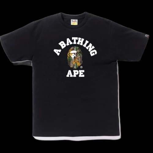 BAPE Forest Camo College Tee Black/Beige