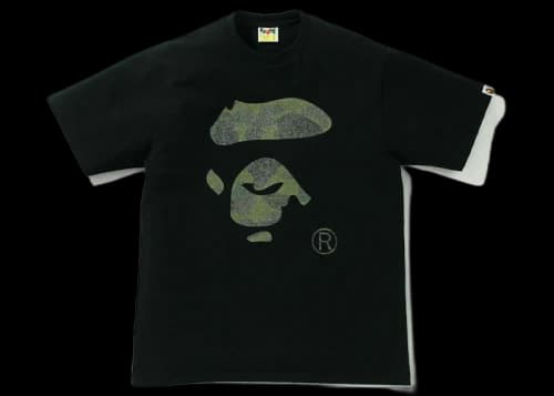 BAPE Glass Beads 1st Camo Ape Face Tee Black/Green