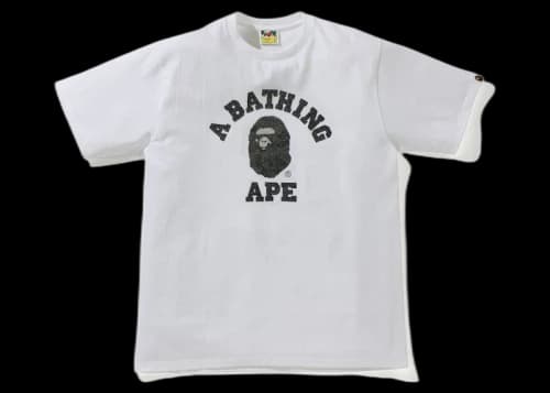 BAPE Glass Beads 1st Camo College Tee White/Green