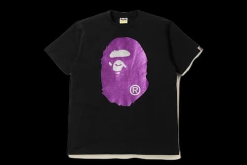 BAPE Glitter Big Ape Head Tee Black/Puple