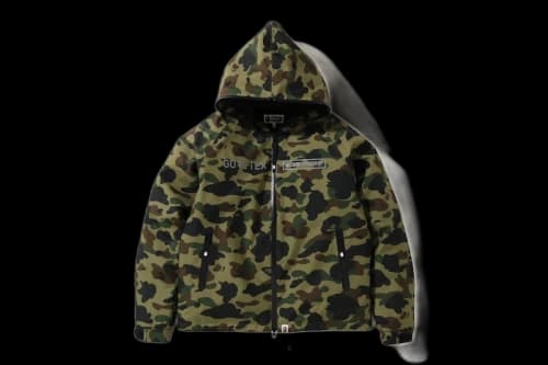 BAPE Gore-Tex 1st Camo Hoodie Down Jacket Green