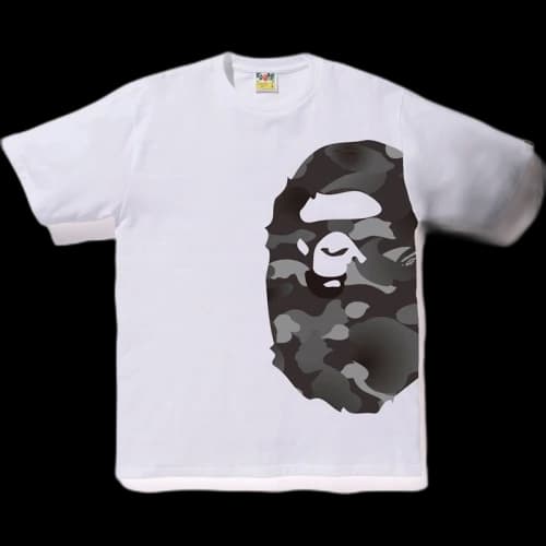 BAPE Gradation Camo Side Big Ape Head Tee White/Black