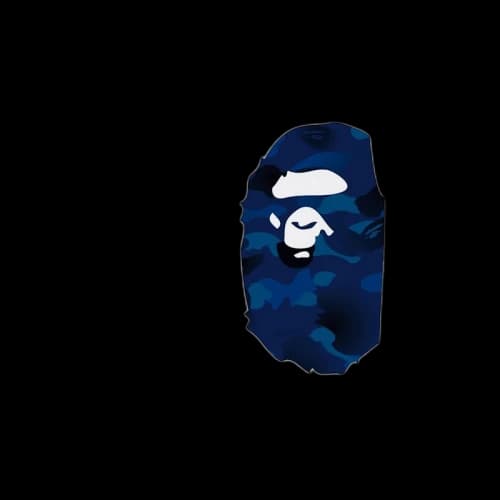 BAPE Gradation Camo Side Big Ape Head Tee Tee White/Blue