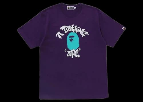 BAPE Graffiti College Tee Purple