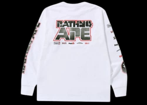 BAPE Graphic #1 L/S Tee White