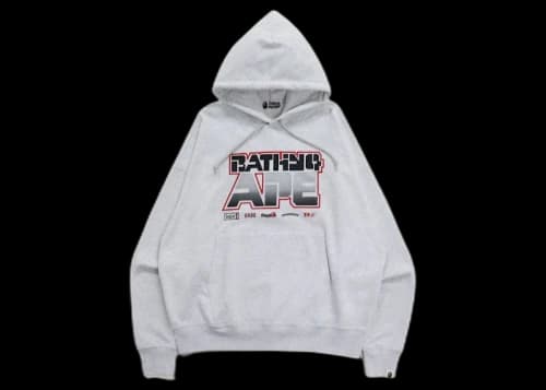 BAPE Graphic #1 Loose Fit Pullover Hoodie Gray