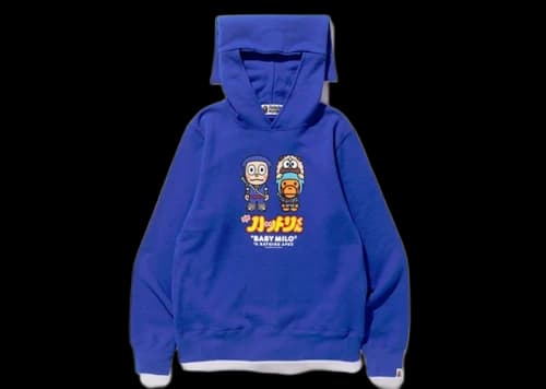 BAPE Hattori Kun Pullover Hoodie Blue