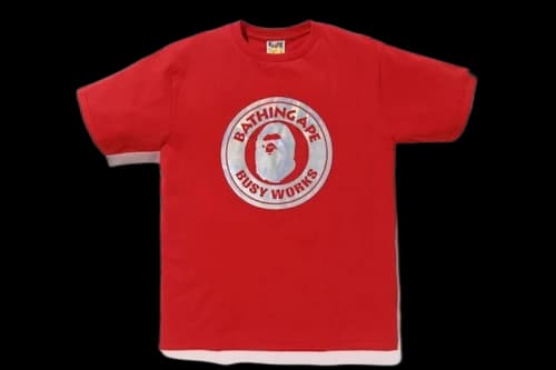 BAPE Hologram Busy Works Tee Red
