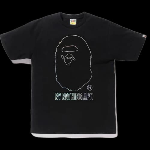 BAPE Hologram By Bathing Outline Tee Black