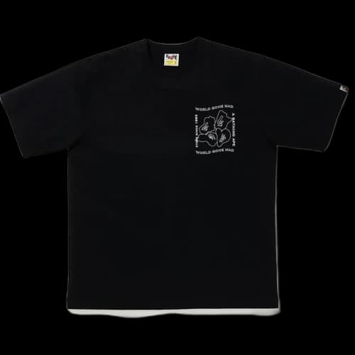BAPE Ink Print Relaxed #1 Tee Black