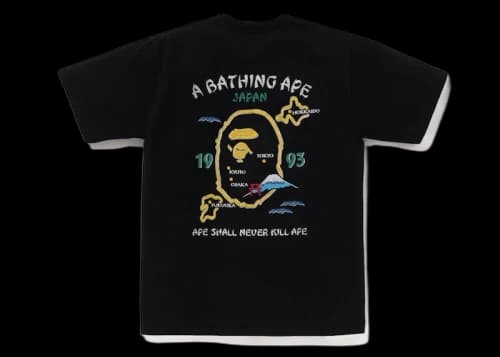 BAPE Japan Exclusive Japan Souvenir #2 Tee Black