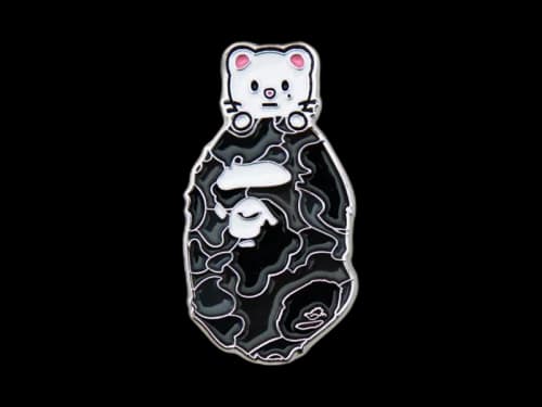 BAPE Jiniret Metal Pin Black
