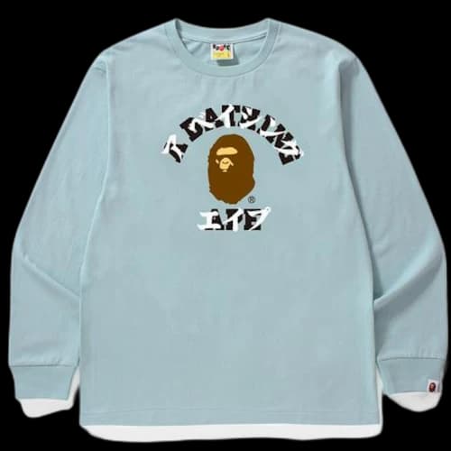 BAPE Katakana College L/S Tee Sax