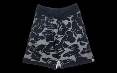 BAPE Knit Jacquard ABC Camo Shorts Black